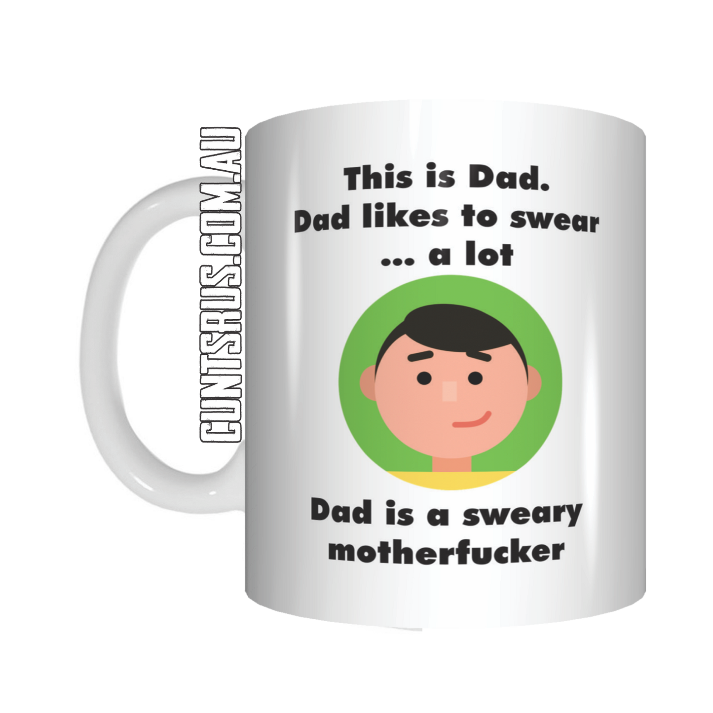 This Dad Likes To Swear Coffee Mug Funny Rude Father's Day GIFT CRU07-92-12026 - fair-dinkum-gifts