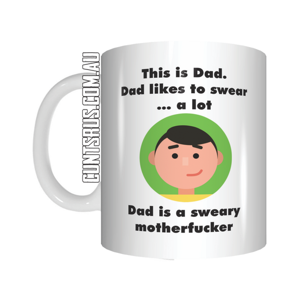 This Dad Likes To Swear Coffee Mug Funny Rude Father's Day GIFT CRU07-92-12026 - fair-dinkum-gifts
