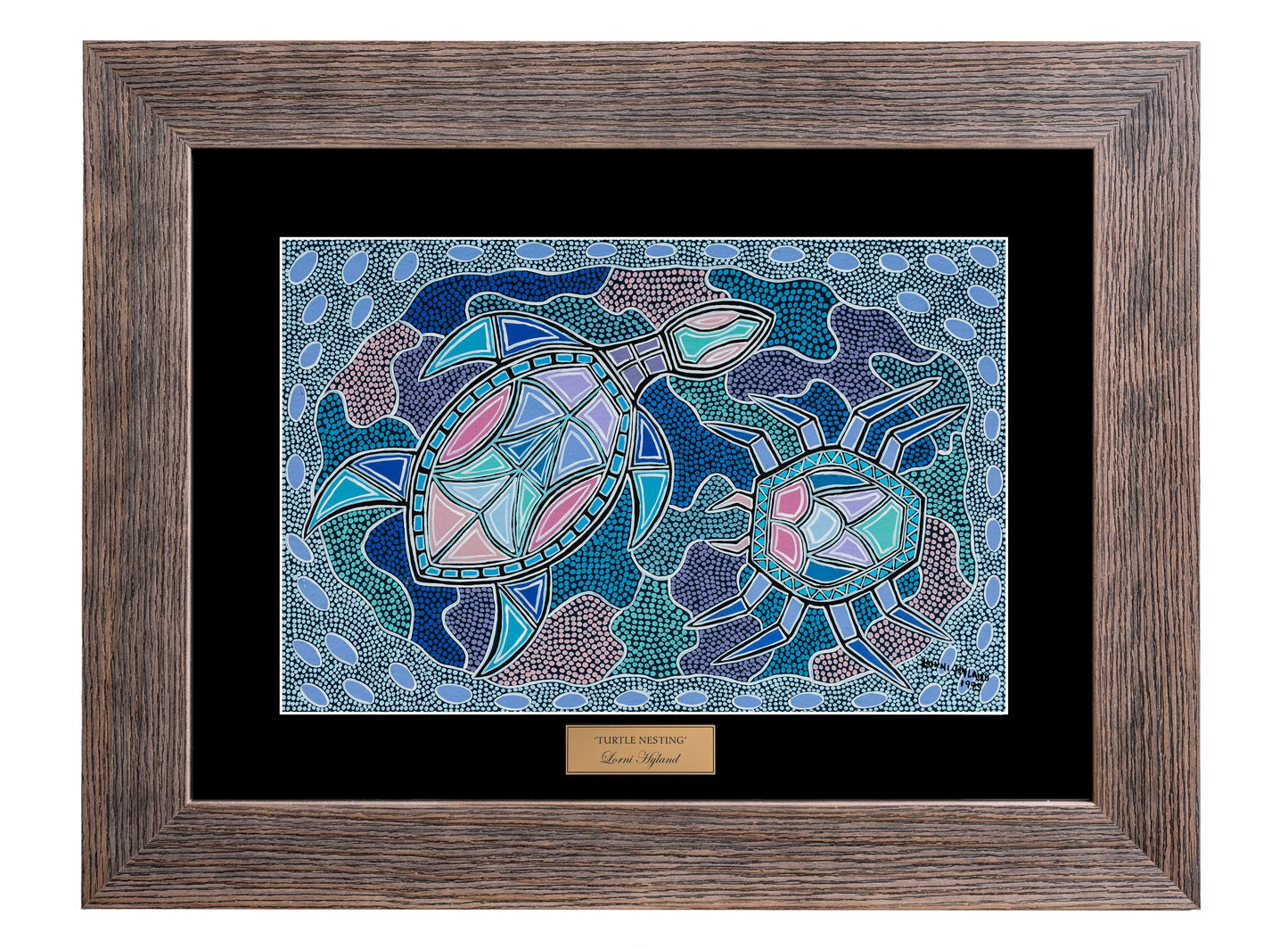 Bulurru Aboriginal Art Canvas Print Unstretched - Turtle Nesting By Lorni Hyland