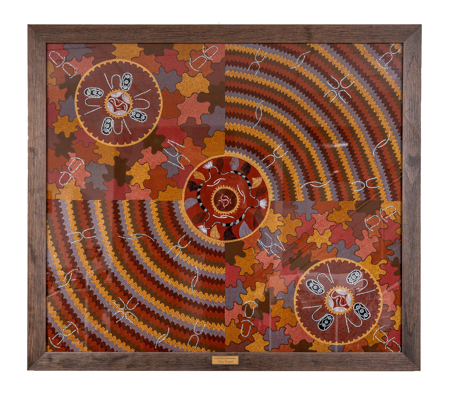 Bulurru Aboriginal Art Canvas Print Unstretched - Women's Corroboree By Nancy Campbell Napanangka