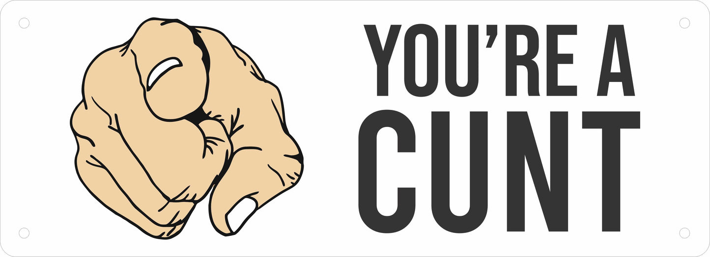 Number Plate - You're A Cunt