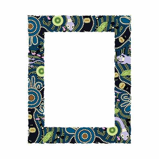 Wooden Photo Frame - Bush Tucker Blue