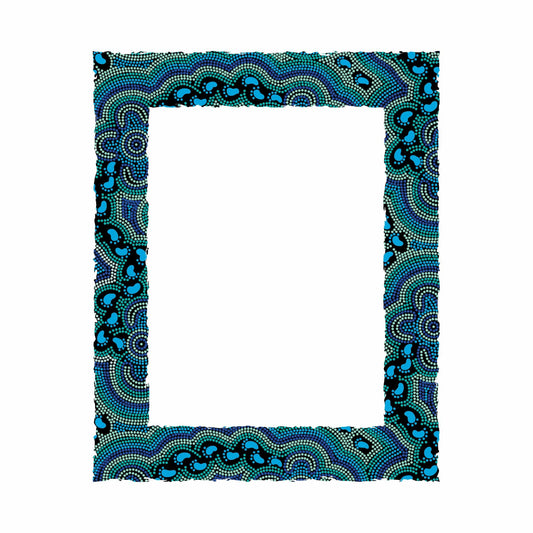 Wooden Photo Frame - On Walkabout Blue