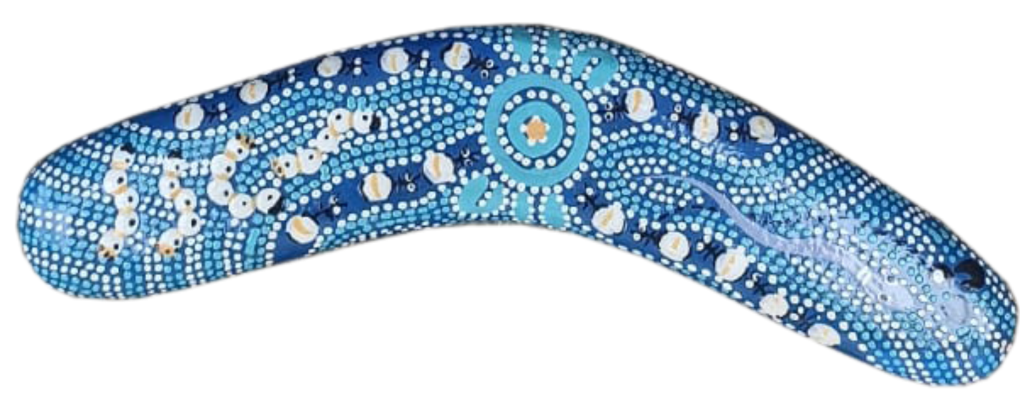 Boomerang - Bush Tucker Blue By Julie Paige