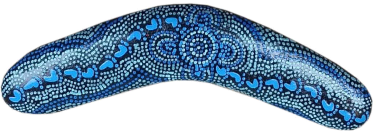 Boomerang - On Walkabout Blue By Karen Taylor