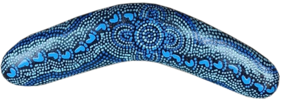 Boomerang - On Walkabout Blue By Karen Taylor