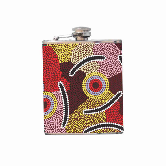 Art Down Under Aboriginal Design Hip Flask 180ml
