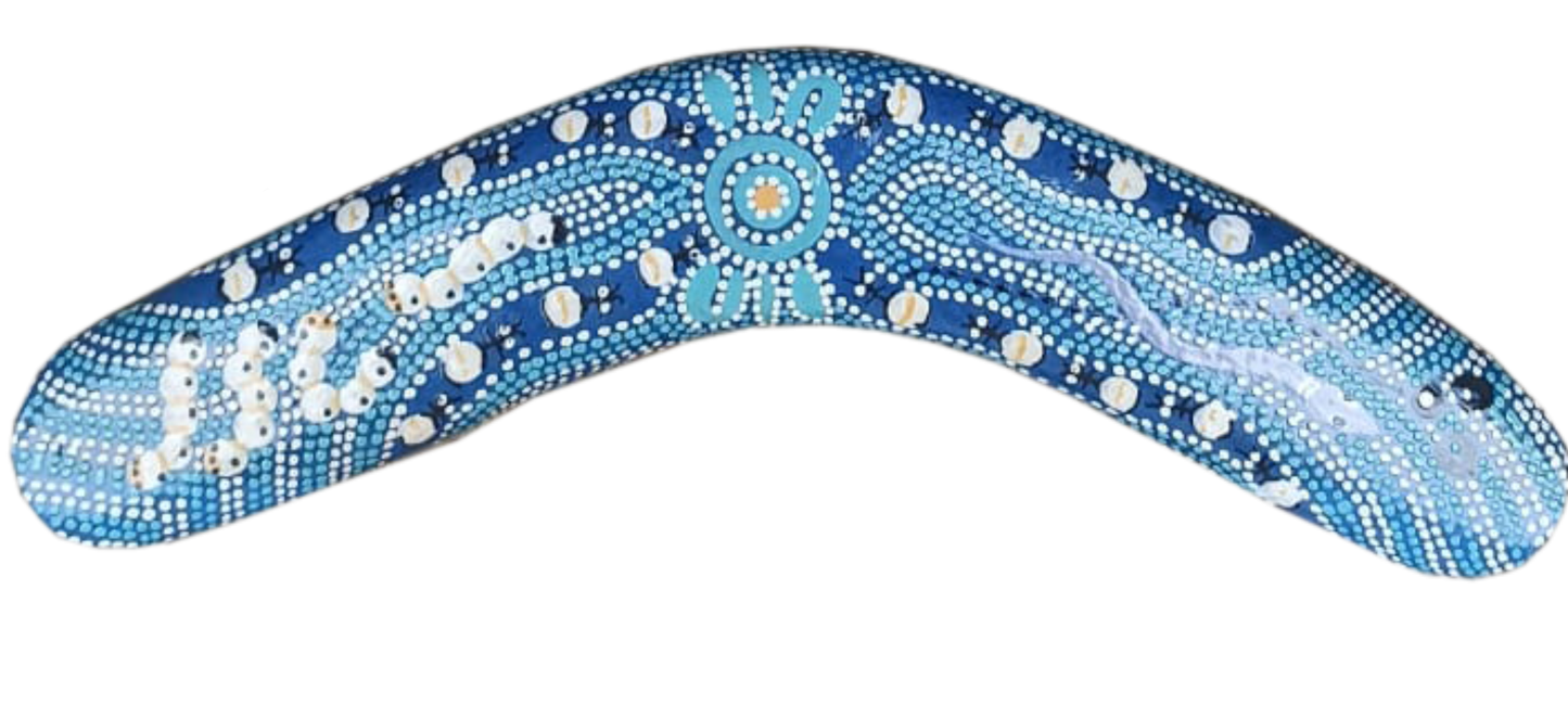 Boomerang - Bush Tucker Blue By Julie Paige
