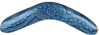 Boomerang - On Walkabout Blue By Karen Taylor