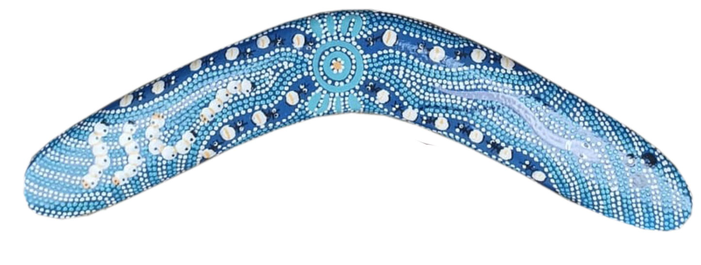 Boomerang - Bush Tucker Blue By Julie Paige
