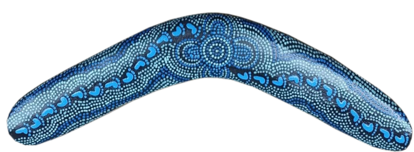 Boomerang - On Walkabout Blue By Karen Taylor