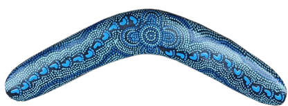 Boomerang - On Walkabout Blue By Karen Taylor