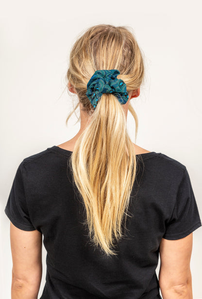 Aboriginal Scrunchie - On Walkabout Blue