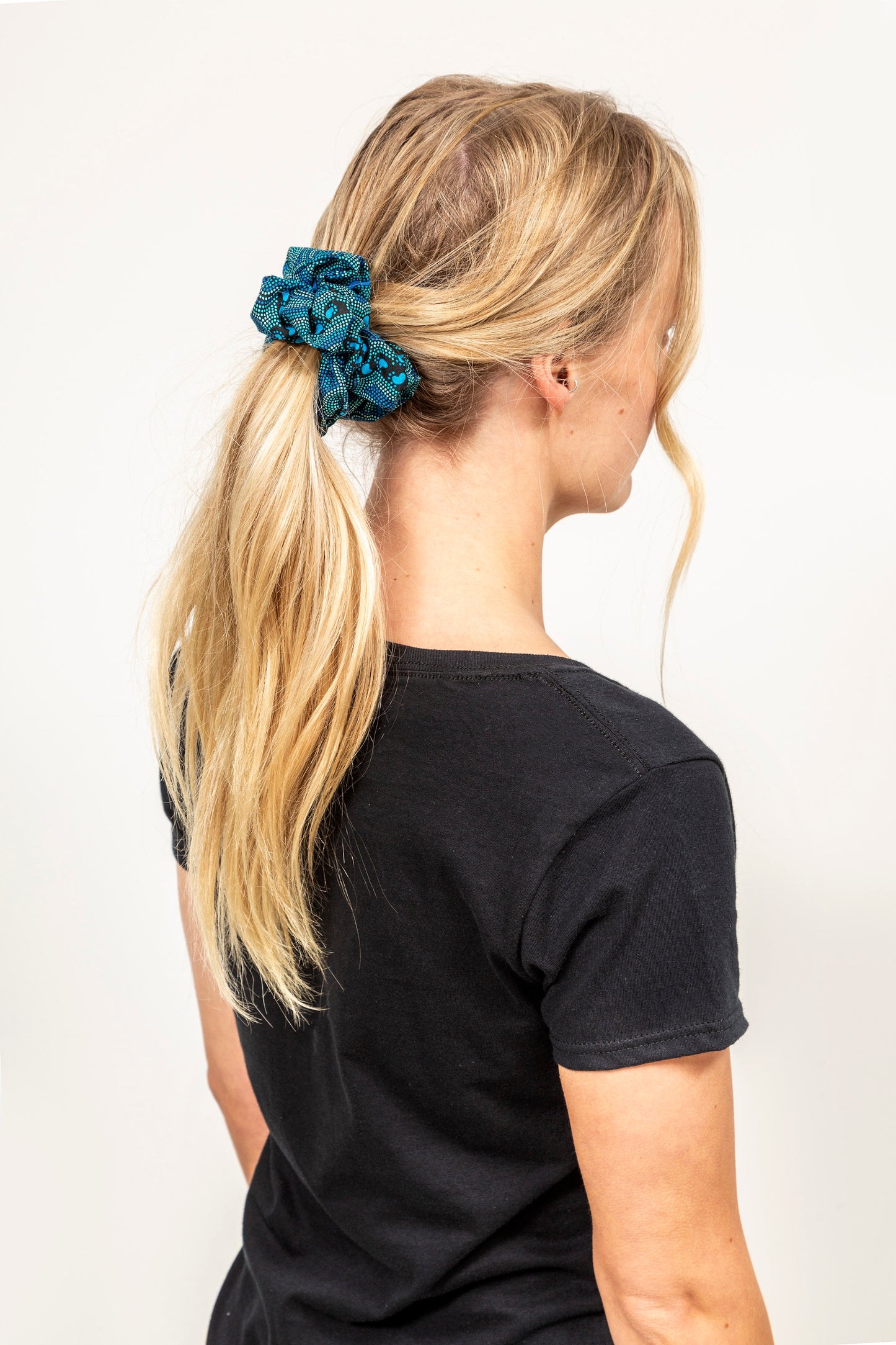Aboriginal Scrunchie - On Walkabout Blue