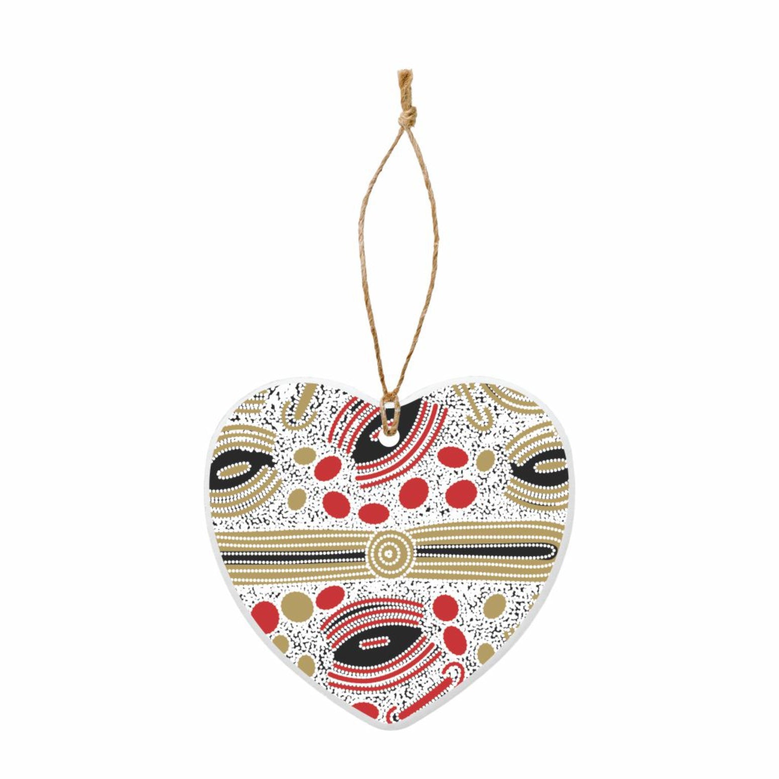 Ceramic Hanging Decoration Heart By Glenys Gibson - Fair Dinkum Gifts