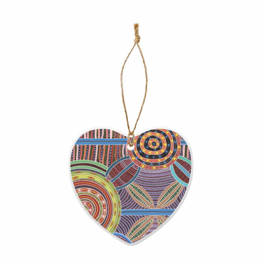 Ceramic Hanging Decoration Heart By Cindy Wallace - Arches - Fair Dinkum Gifts