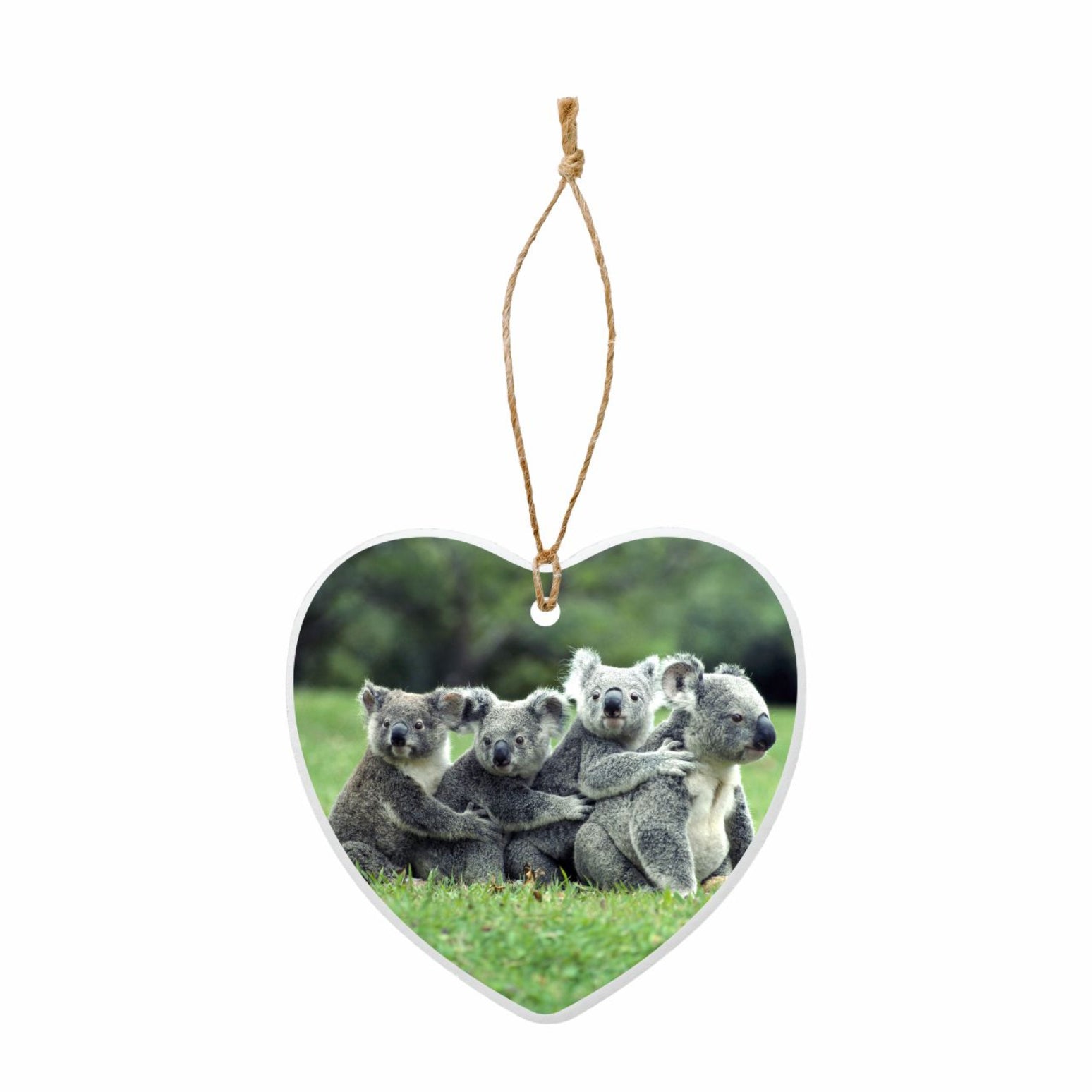 Ceramic Heart Hanging Decoration - Koalas - Fair Dinkum Gifts