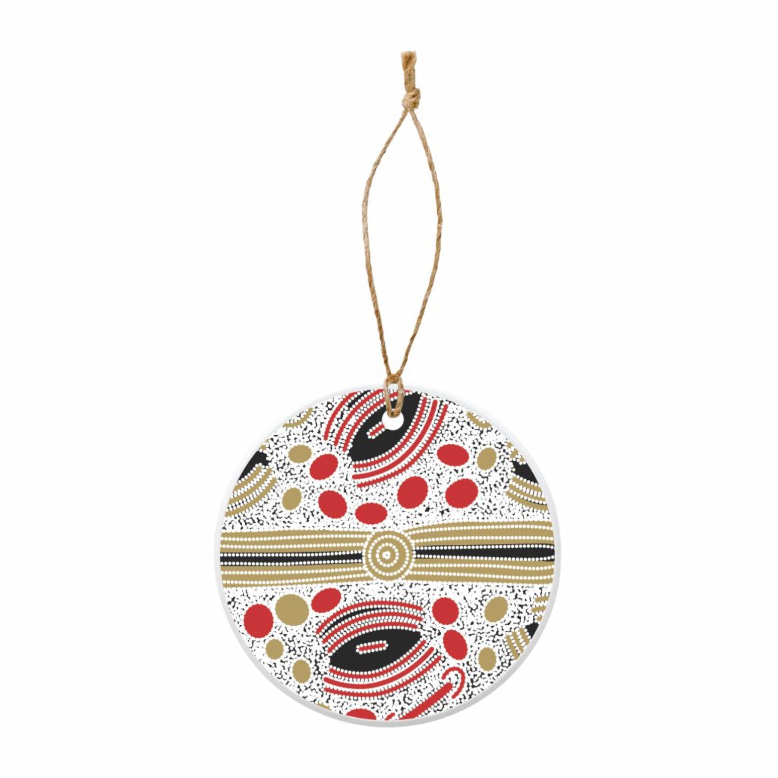 Ceramic Round Hanging Decoration By Glenys Gibson - Fair Dinkum Gifts