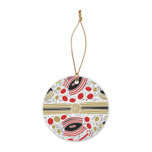 Ceramic Round Hanging Decoration By Glenys Gibson - Fair Dinkum Gifts