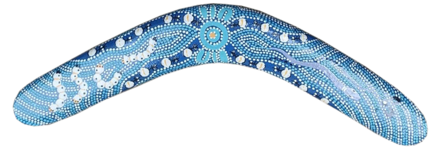 Boomerang - Bush Tucker Blue By Julie Paige