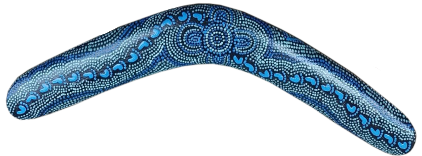 Boomerang - On Walkabout Blue By Karen Taylor