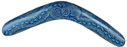 Boomerang - On Walkabout Blue By Karen Taylor