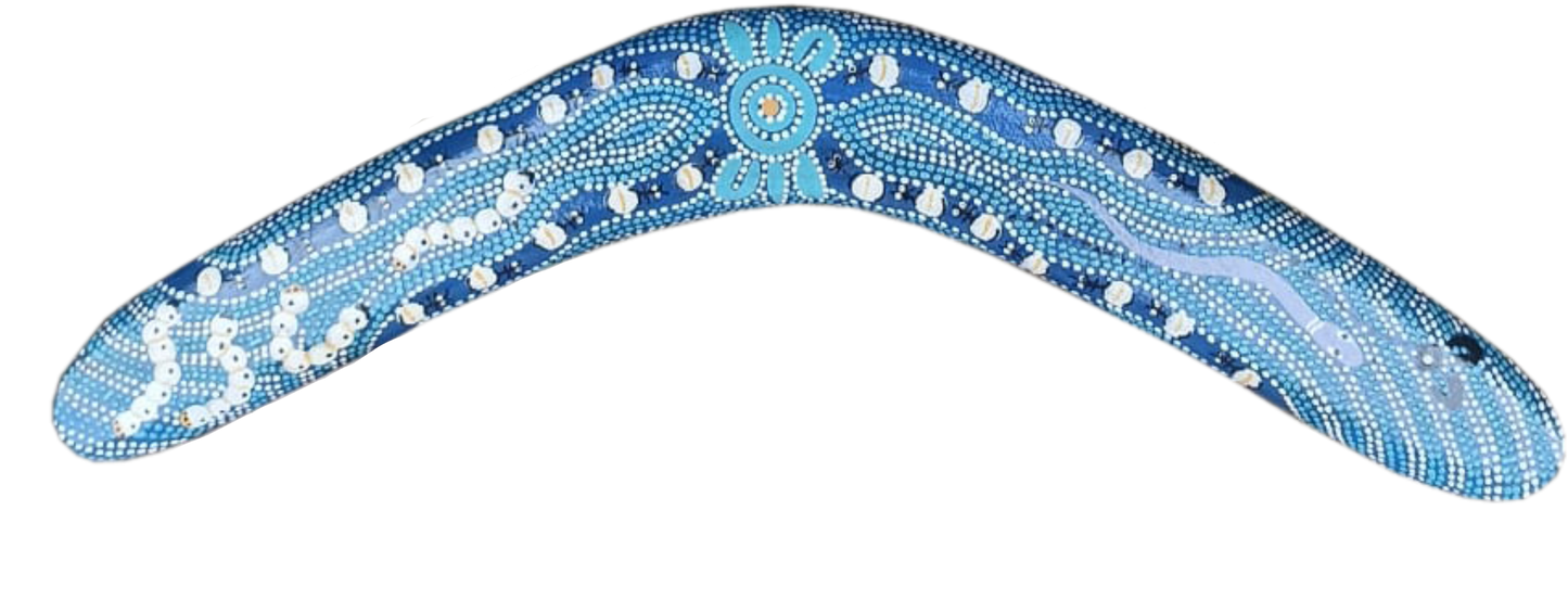Boomerang - Bush Tucker Blue By Julie Paige