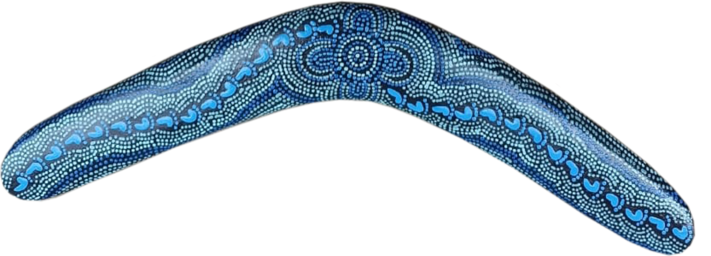 Boomerang - On Walkabout Blue By Karen Taylor