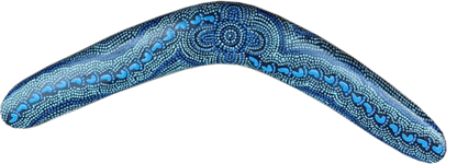 Boomerang - On Walkabout Blue By Karen Taylor