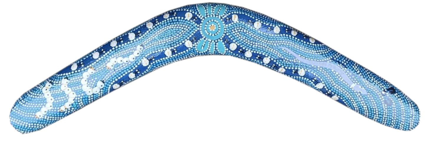 Boomerang - Bush Tucker Blue By Julie Paige