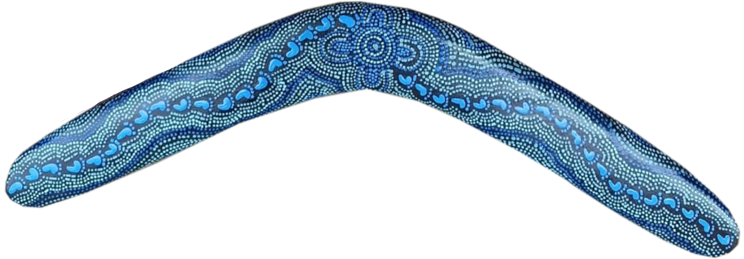 Boomerang - On Walkabout Blue By Karen Taylor