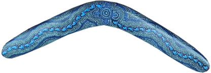 Boomerang - On Walkabout Blue By Karen Taylor