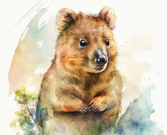 Set of 6 Placemats - Watercolour Quokka