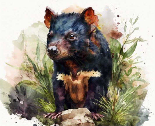 Set of 6 Placemats - Watercolour Tassie Devil