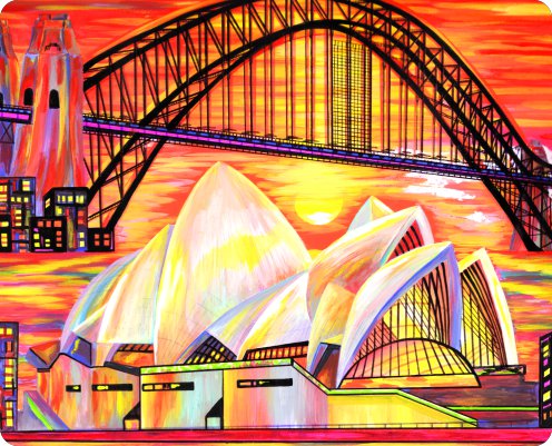 Placemat Sydney Harbour Bridge And Opera House - Single