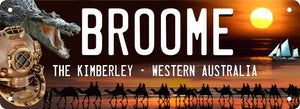 Number Plate Sign - Broome Montage (28-42SUB-10489)