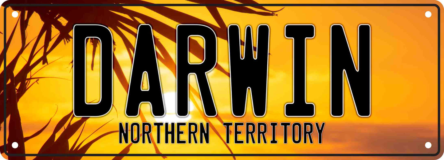 Number Plate Sign - Darwin NT (28-42SUB-3918)