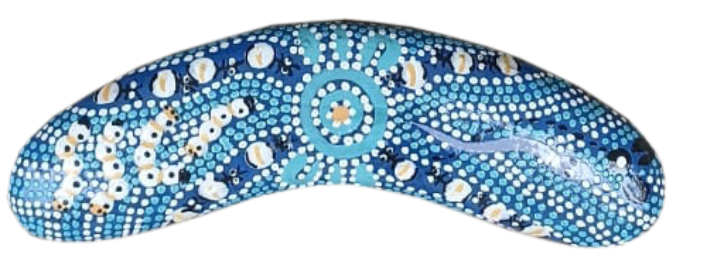 Boomerang - Bush Tucker Blue By Julie Paige