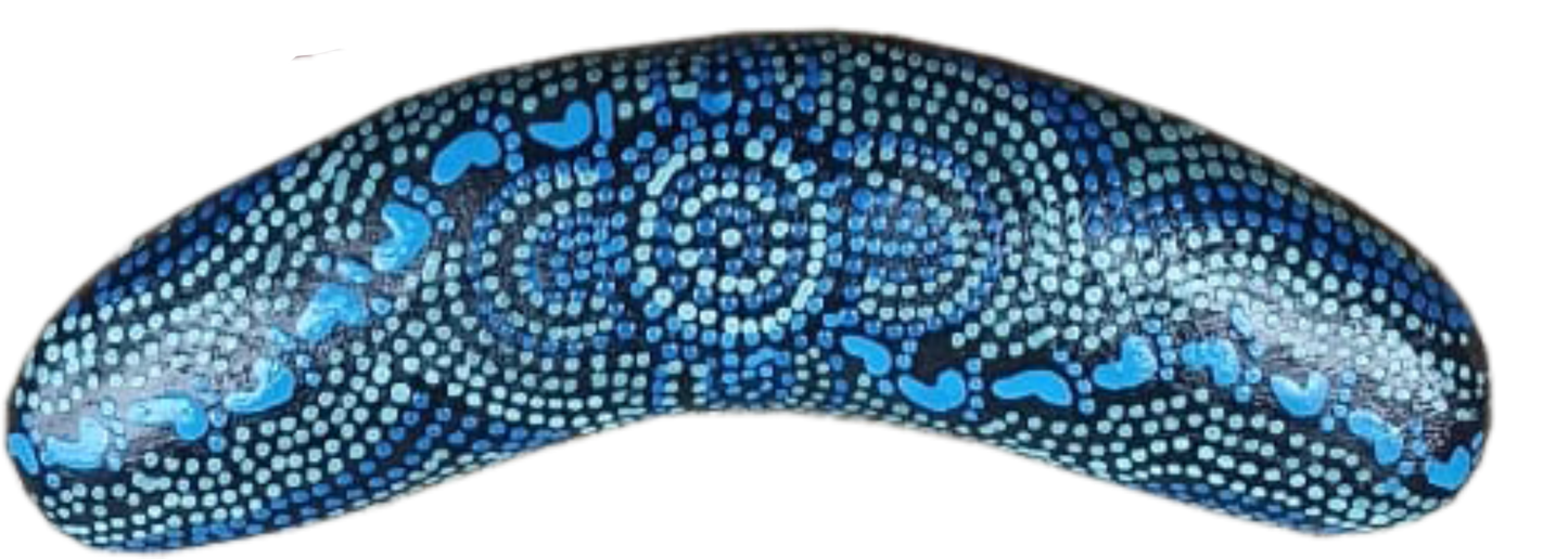 Boomerang - On Walkabout Blue By Karen Taylor