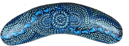 Boomerang - On Walkabout Blue By Karen Taylor