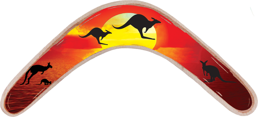 Returning Boomerang Roo Sunrise - Fair Dinkum Gifts