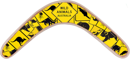 Returning Boomerang Wild Animals Road Signs - Fair Dinkum Gifts