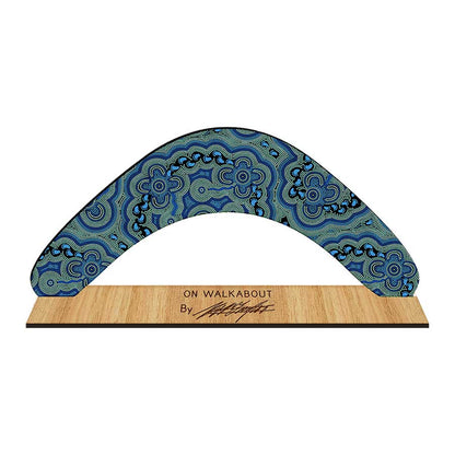Decorative Boomerang Australian Made - On Walkabout Blue