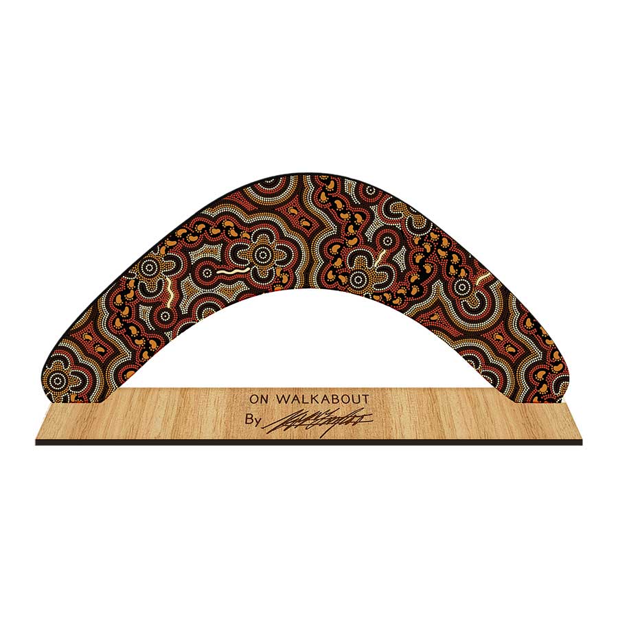 Decorative Boomerang Australian Made - On Walkabout Ochre