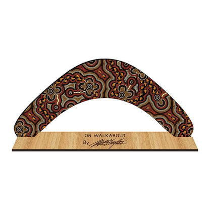 Decorative Boomerang Australian Made - On Walkabout Ochre