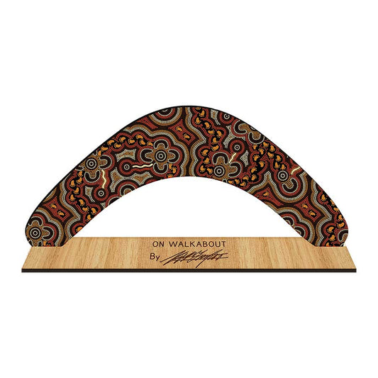 Decorative Boomerang Australian Made - On Walkabout Ochre