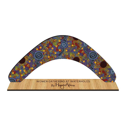 Decorative Boomerang Australian Made - Women At Waterholes