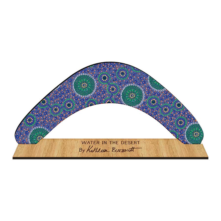 Decorative Boomerang Australian Made - Water In The Desert