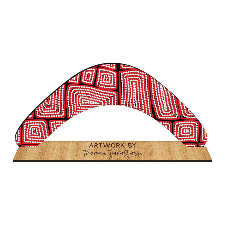 Decorative Boomerang Australian Made - Thomas Tjapaltjarri