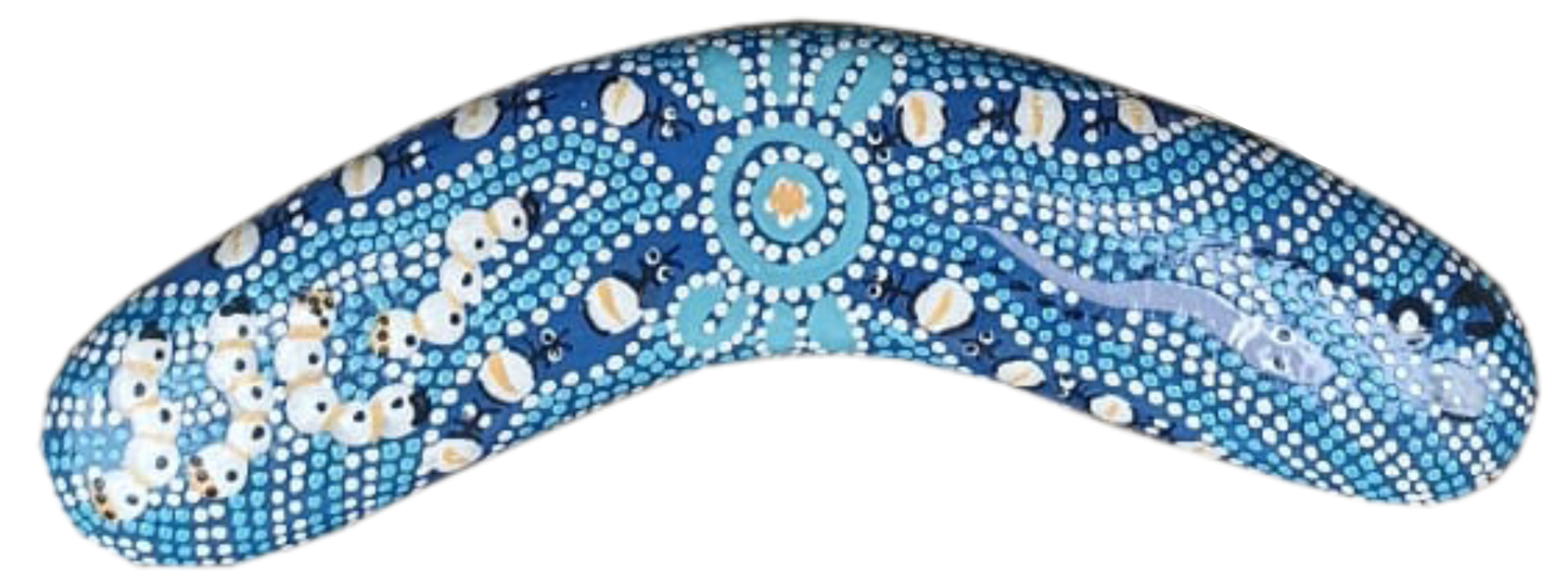 Boomerang - Bush Tucker Blue By Julie Paige